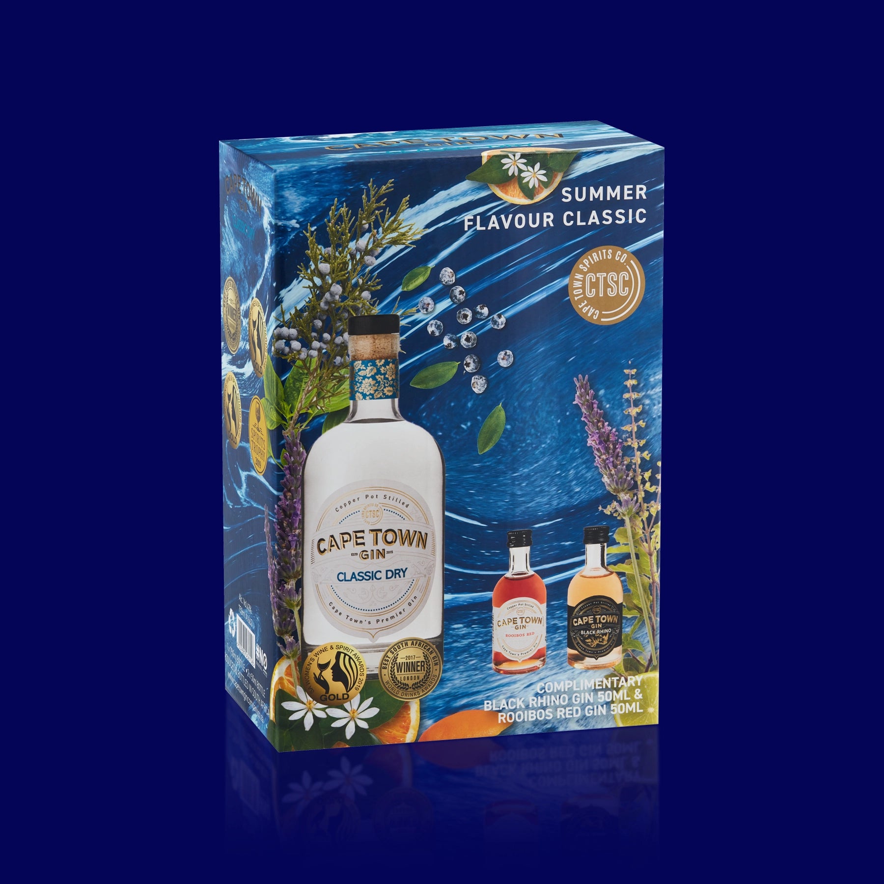 Cape Town Gin – Classic Dry Gift Pack (750ml + 2 x 50ml)